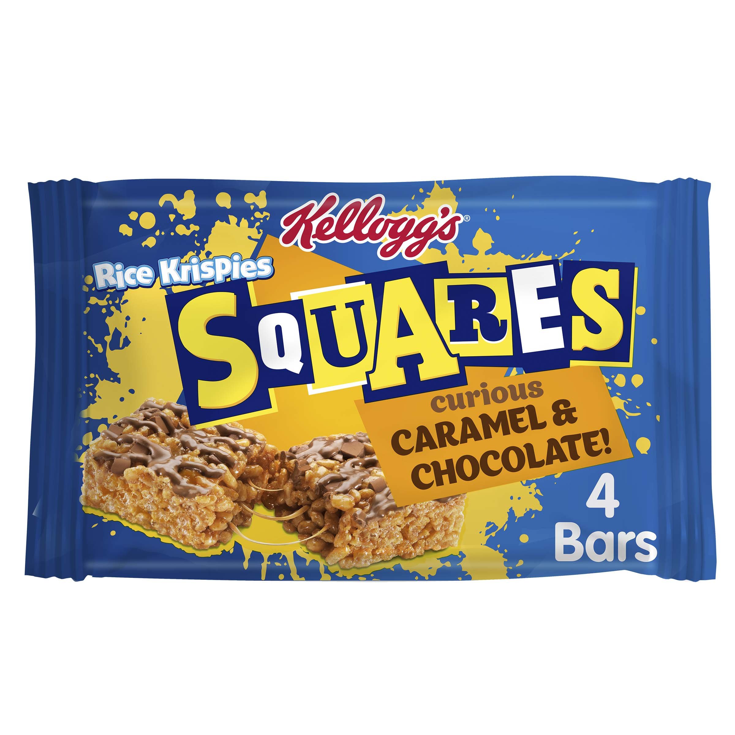 Kellogg's Rice Krispies Squares Curious Caramel & Chocolate Bars 4x36g