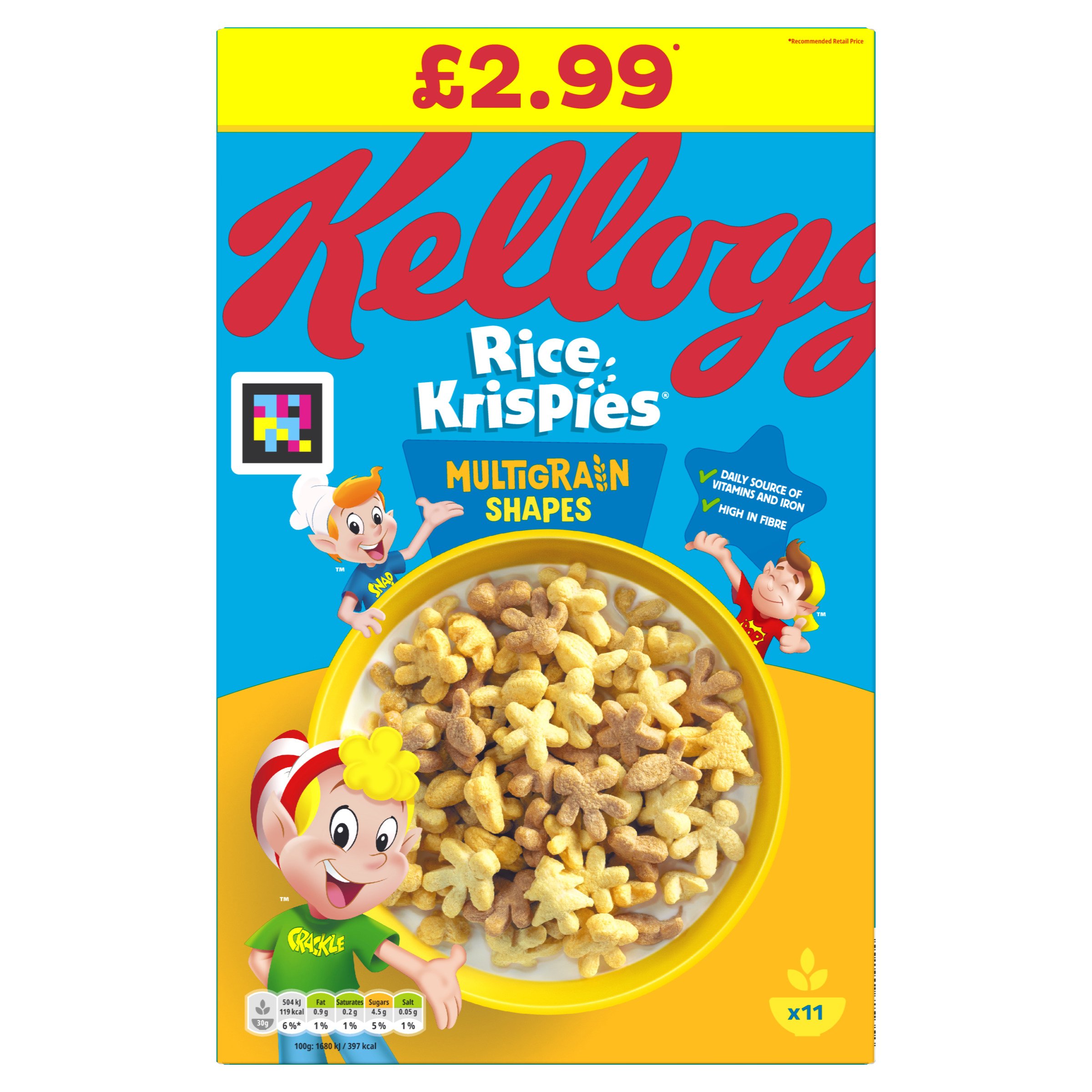 Kellogg's Rice Krispies Multi-Grain Shapes 4x350g PMP