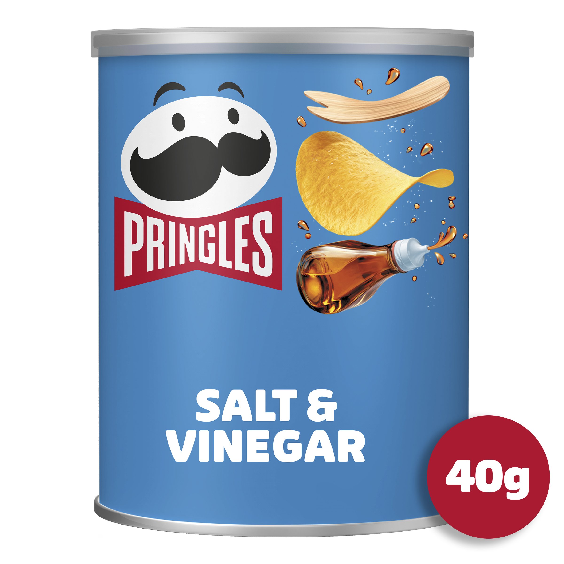 Pringles Salt & Vinegar Crisps can 40g