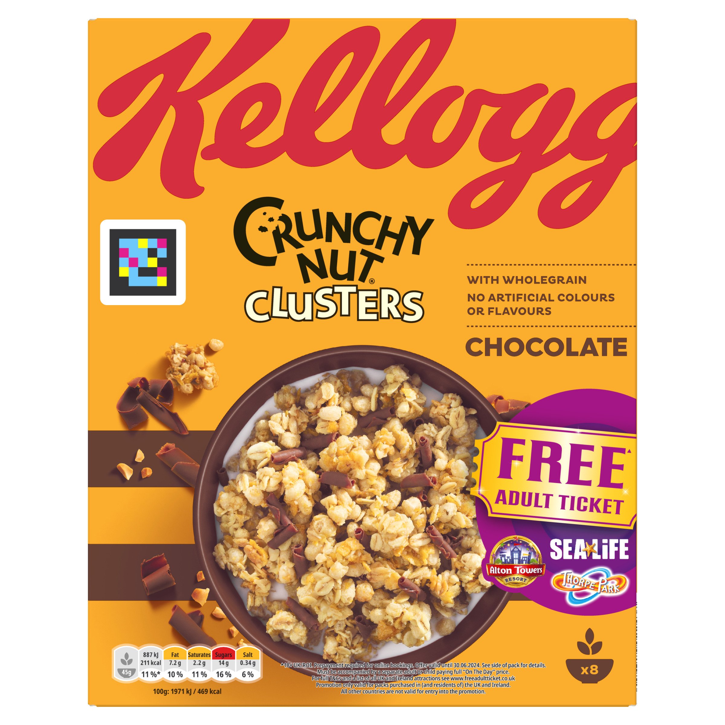 Kellogg's Crunchy Nut Chocolate Clusters 400g