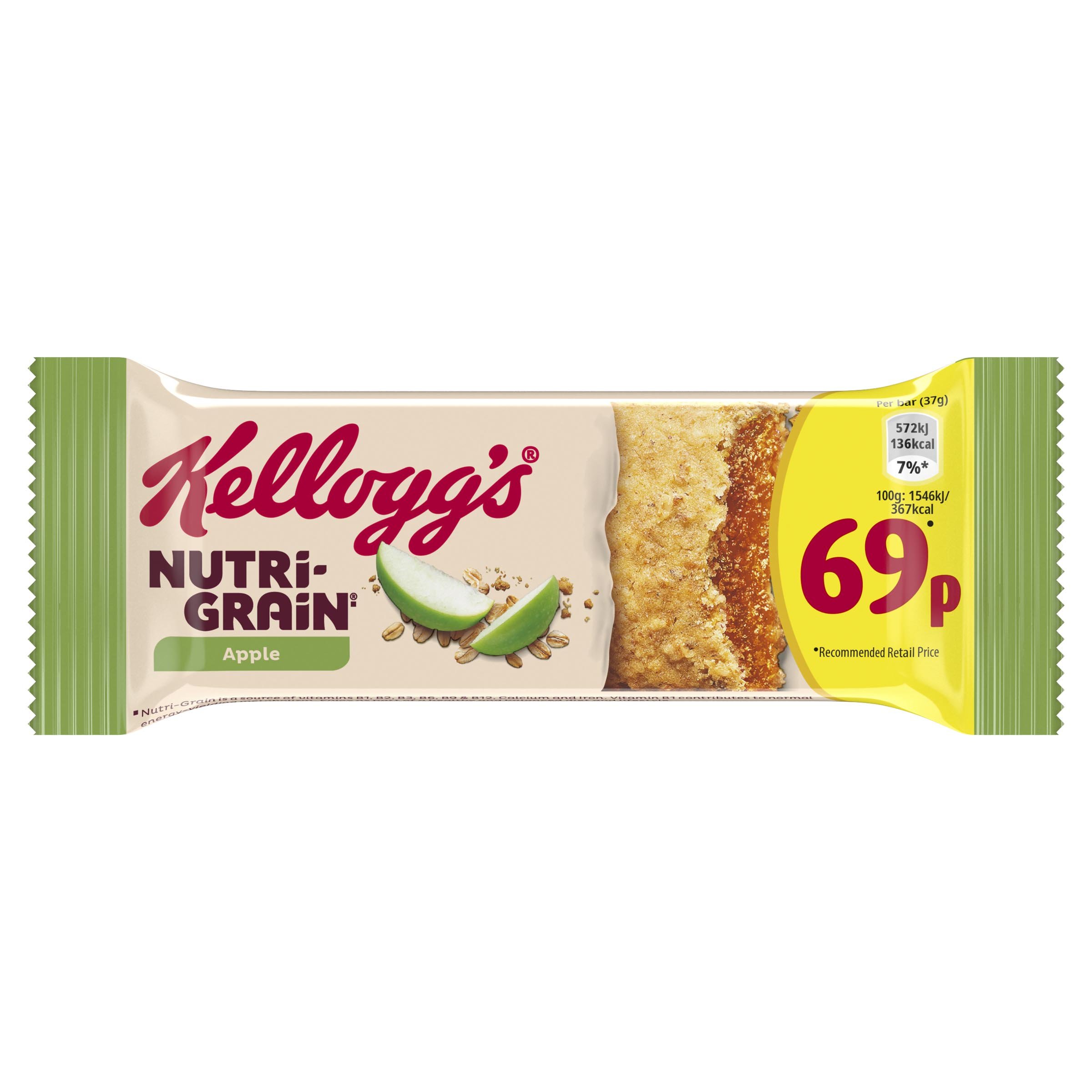 Kellogg's Nutri-Grain Apple Single Snack Bar 37g PMP
