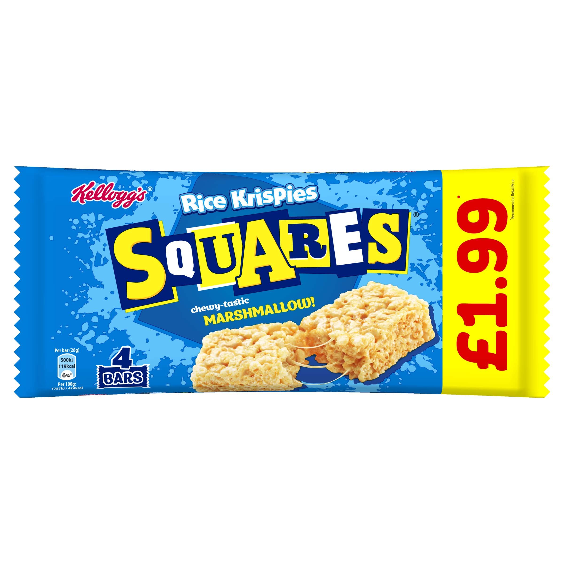 Kellogg's Rice Krispies Squares Marshmallow Bars 4x28g PMP