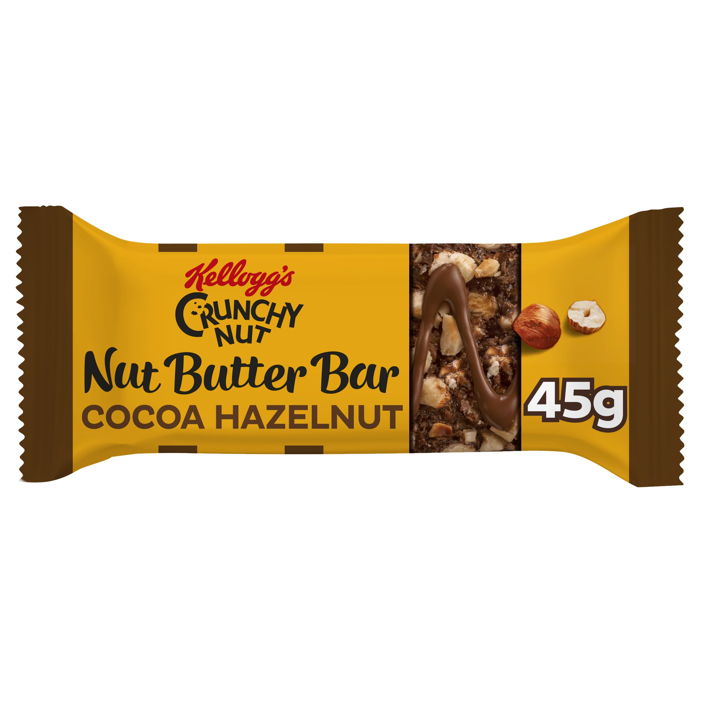Kellogg's Crunchy Nut Butter Single Snack Bar Cocoa Hazelnut 45g
