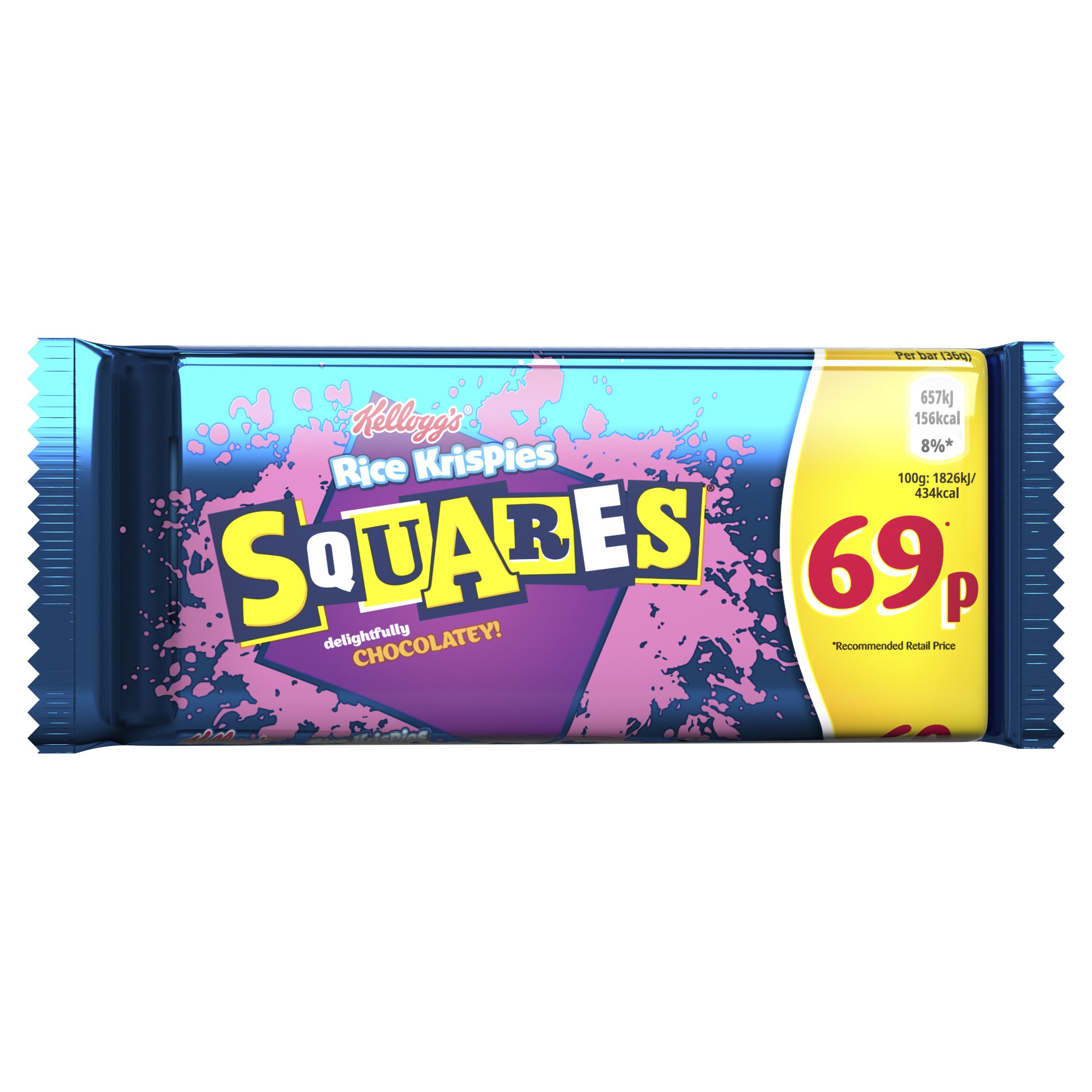 Kellogg's Rice Krispies Squares Totally Chocolatey Snack Bar Single 36g PMP