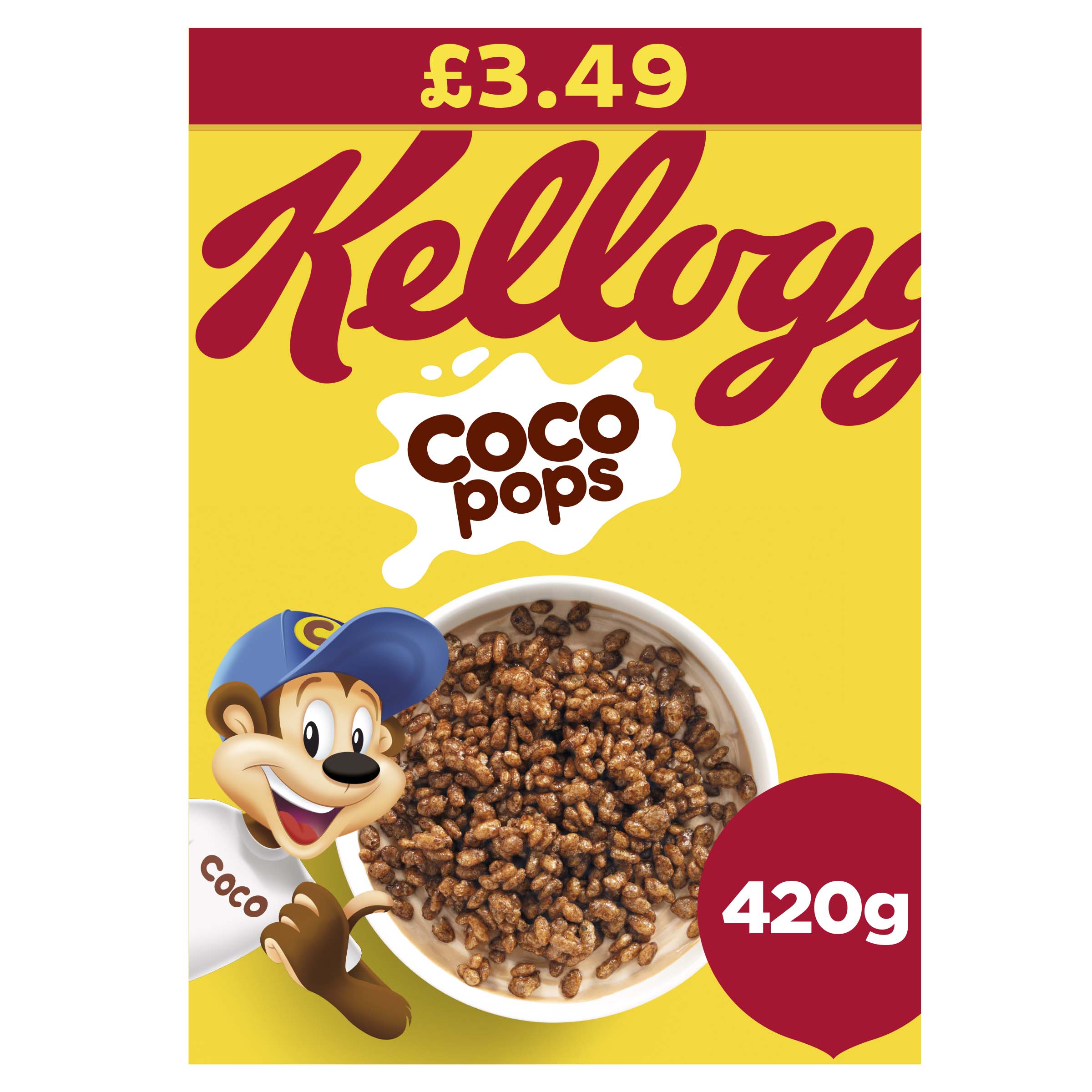 Kellogg's Coco Pops Chocolate Breakfast Cereal 420g PMP
