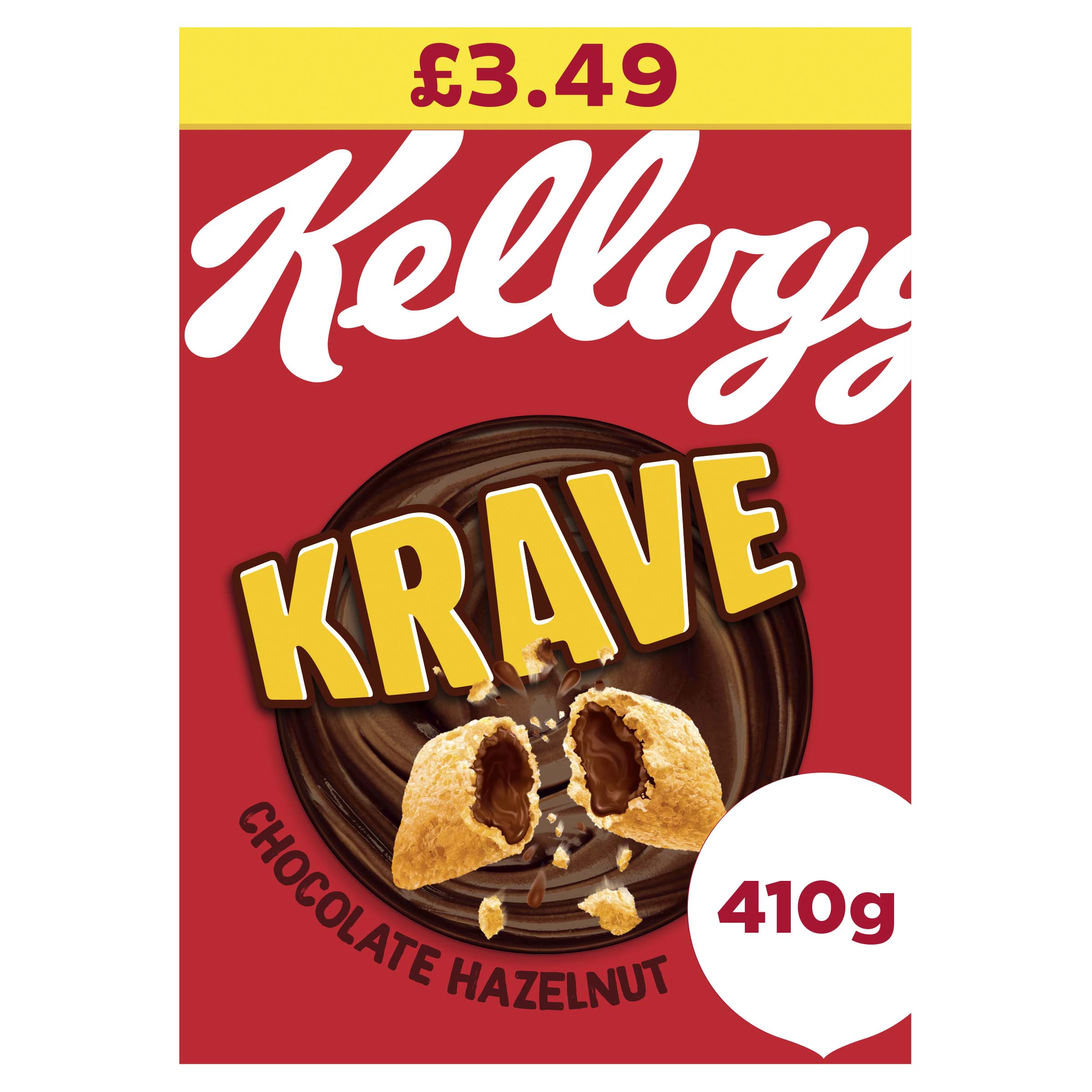 Kellogg's Krave Chocolate Hazelnut Flavour Cereal 410g PMP