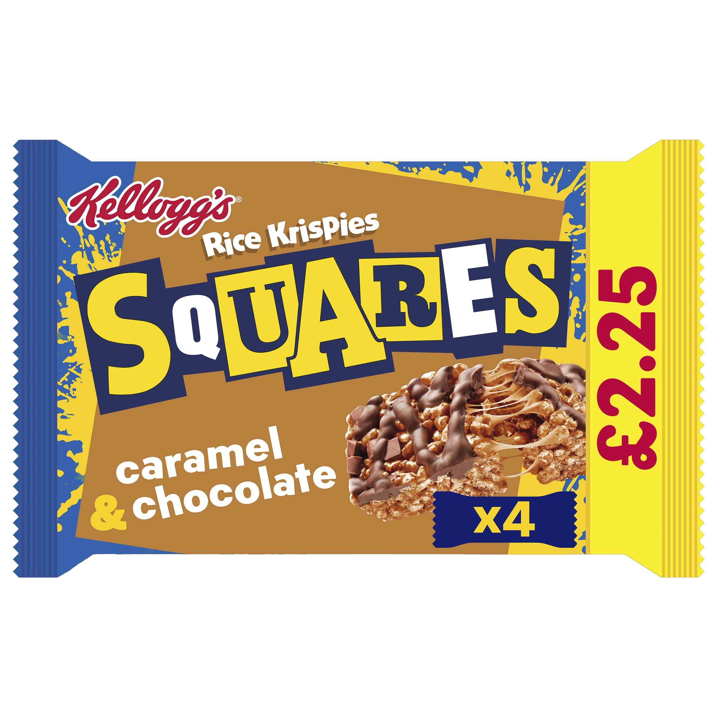 Kellogg's Rice Krispies Squares Curious Caramel & Chocolate Snack Bars 4x36g