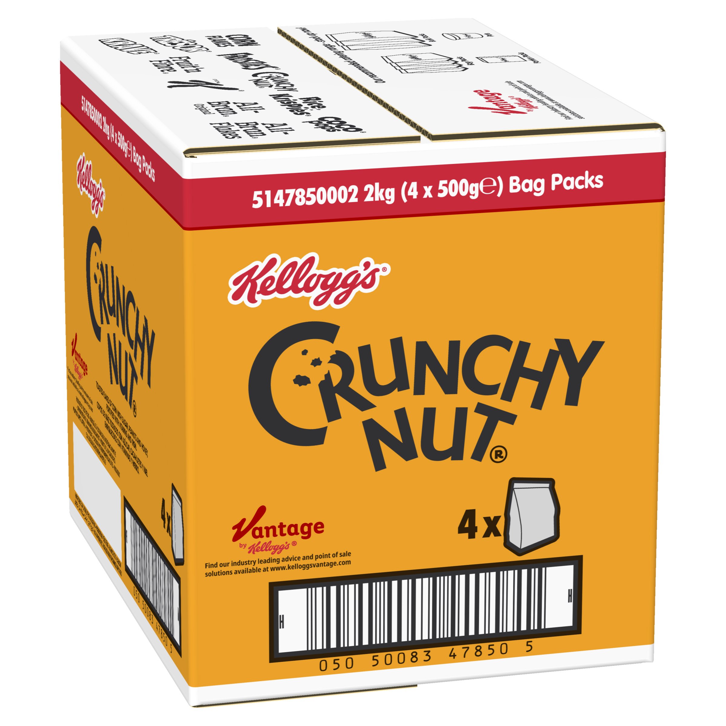 Kellogg's Crunchy Nut Corn Flakes Cereal 4 x 500g